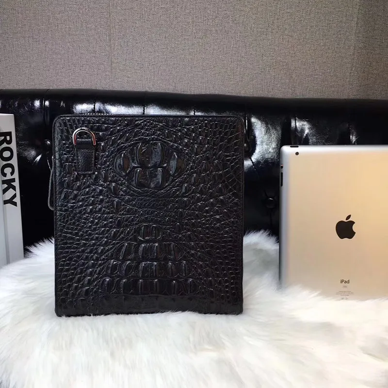 

Kaisiludi leather crocodile pattern single-shoulder bag oblique bag bag cowhide men and women business single-shoulder bag