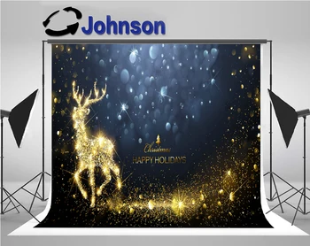 

wall backdrops Vinyl cloth High quality Computer print Magic Gold Deer Flickering Lights Bokeh photo studio background