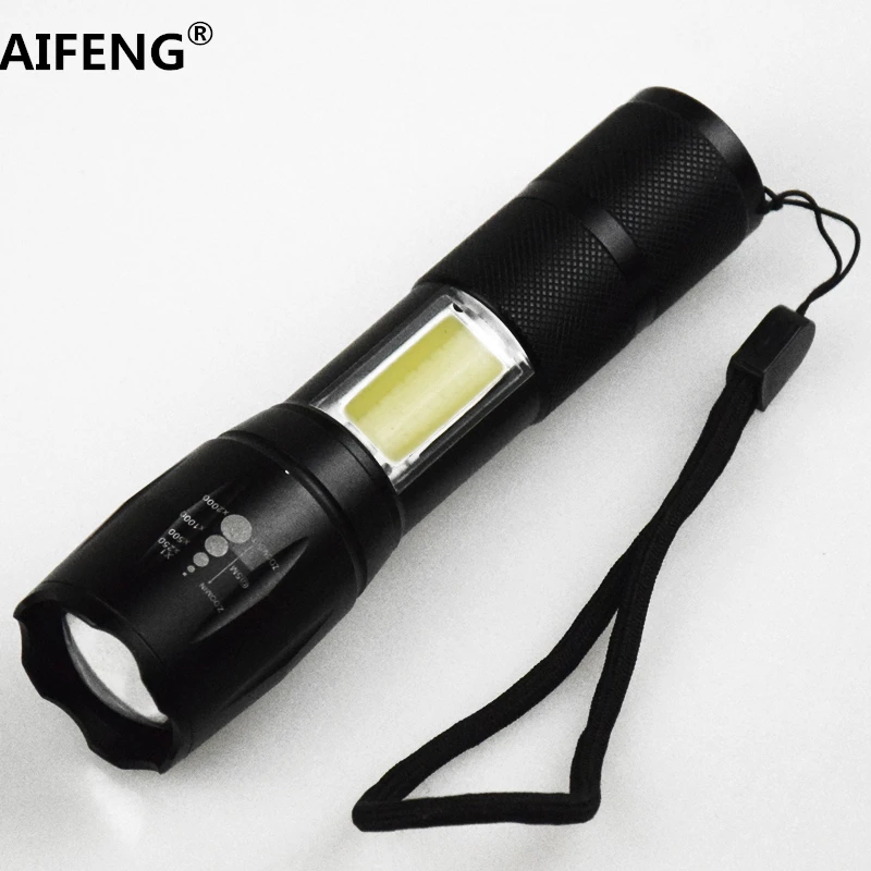 AIFENG T6 Powerful Led Portable Led Flashlight Zoomable Flashlight with