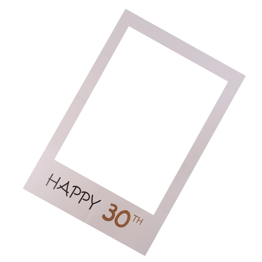 Happy 30th Birthday Anniversary Social Media Selfie Frame Photo Booth Prop Accessories