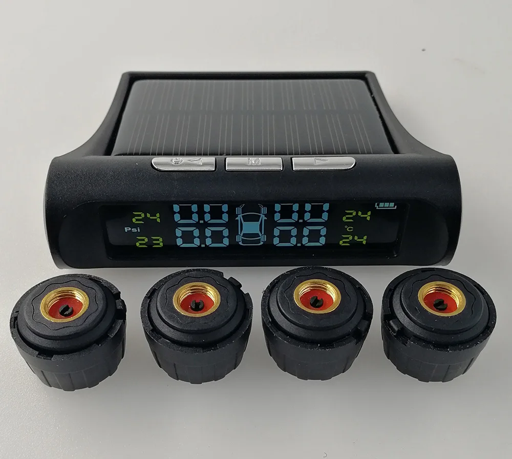 Солнечный мощность USB TPMS автомобильных шин давление мониторинга системы ЖК