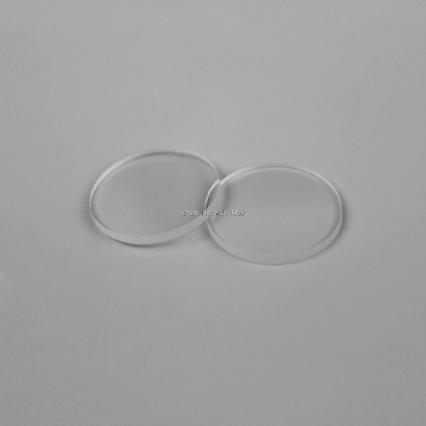 Прозрачная термостойкая круглая пластина из кварцевого стекла диаметром 20 мм* 2 мм