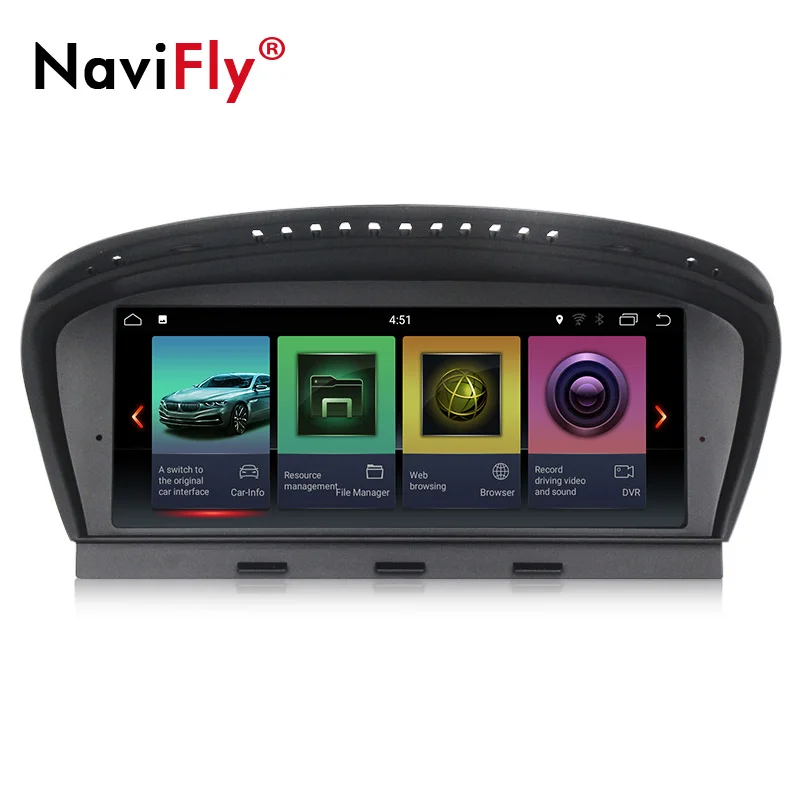 Best NaviFly 4GB RAM 6 core Android 9 car radio multimedia player for BMW 5 Series E60 E61 E63 E64 E90 E91 E92 CCC CIC system 2