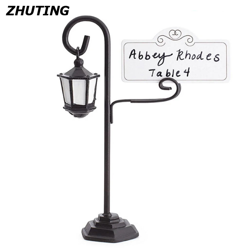 

Street Lamp Card Holder Table Number Photo Memo Clip Wedding Table Decor