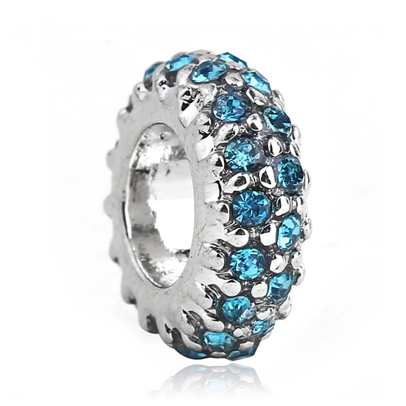 5Color Silver European Spacer Charms Bead fit Pandora Charm Bracelets