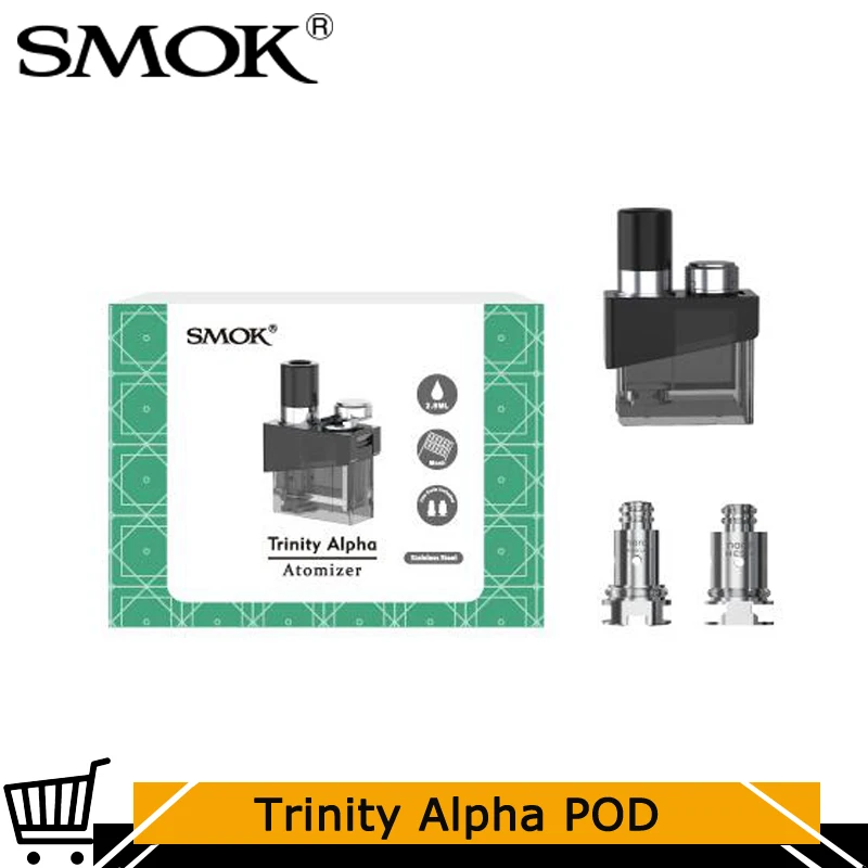 Original SMOK Trinity Alpha Pod Atomizer with Nord Mesh 0.6ohm Mesh-MTL 0.8ohm coil for E Cigarette Vape | Электроника