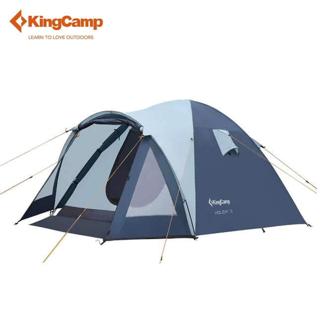 Cheap KingCamp Holiday Fire-resistant 4-Person,3-Season outdoor Tent for Family Camping
