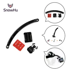 SnowHu мотоциклетные Велоспорт вынос для шлема Arm Пряжка крепления клей для Gopro Hero 7 6 5 4 3 Xiaomi Yi к SJCAM камера GP78