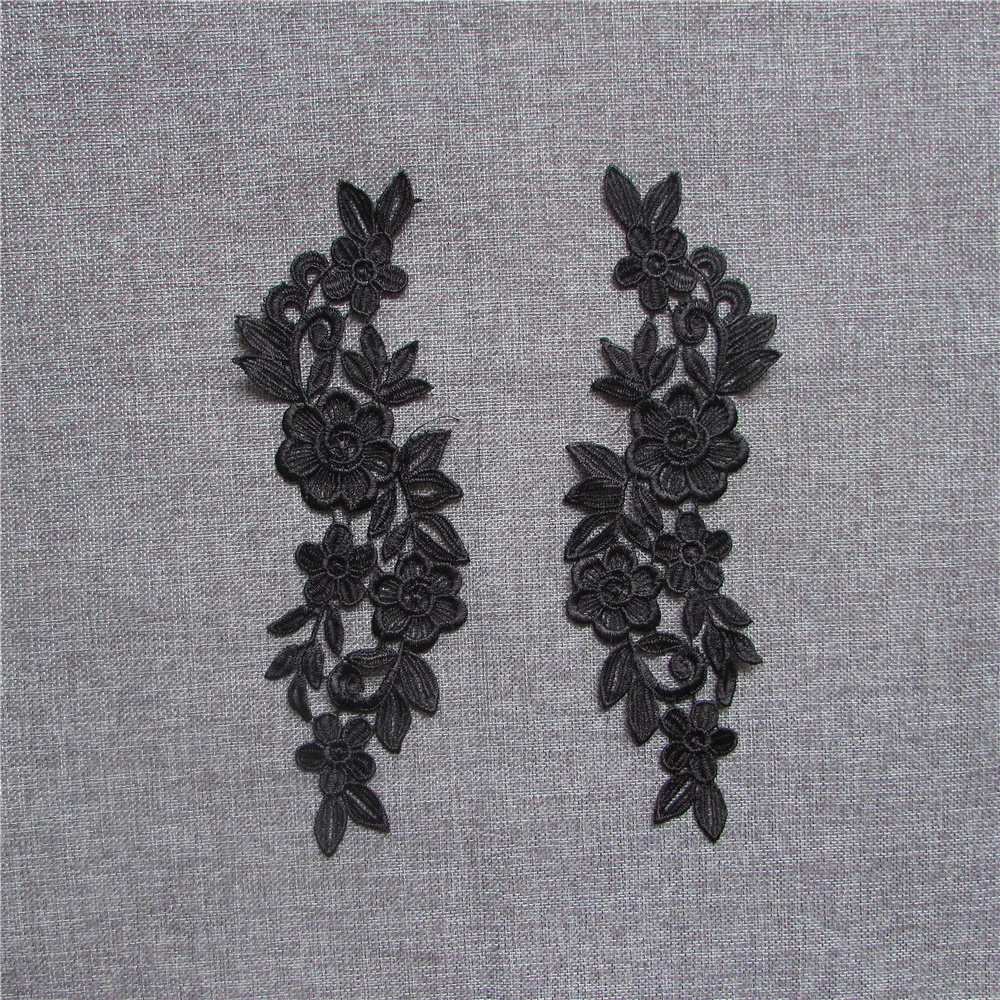 

YL248 fashion brand new fashion Embroidered Lace Applique Embroidery Sewing on Patches Sewing Fabric Accessories a pair for sale