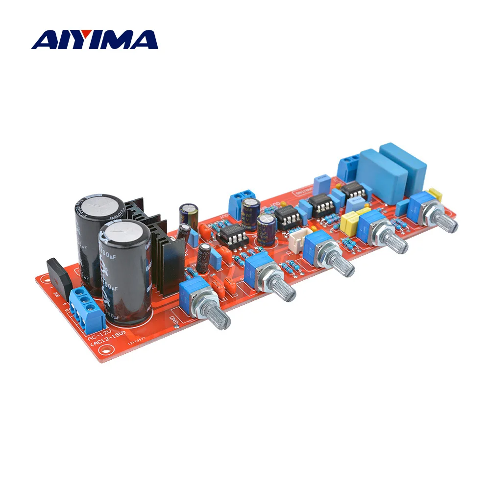 

AIYIMA 2.1 Tone Preamp Volume Control NE5532 Subwoofer Preamplifier Board HiFi Adjustment Low Pass Filter DIY For Home Amplifier