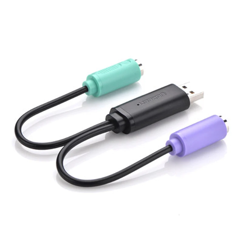  Arcade USB to PS/2 PS2 LED Trackball Mouse Converter Cable Adapter for Arcade MAME Games Machines C