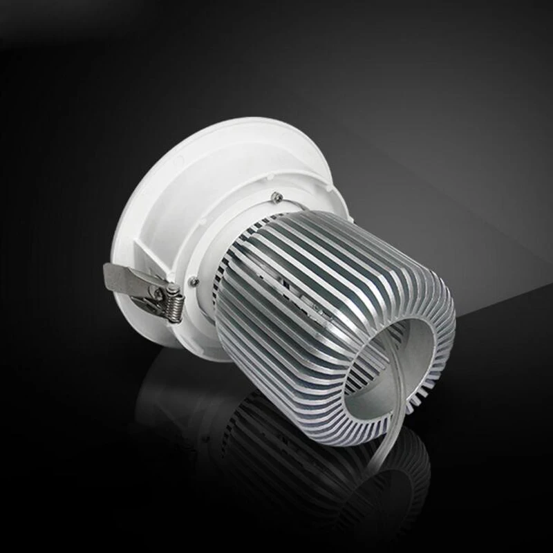 라운드 Led 통 더블 따뜻한 화이트 콜드 화이트 12W 15W 20W COB LED 다운 라이트, 내장형 가축 눈 램프, 20 개/몫, Led 통