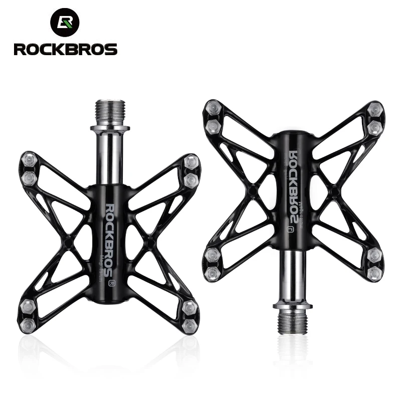

ROCKBROS Ultralight MTB Road Bike Bicycle Pedals Magnesium Alloy Cycling Bicycle CNC Pedals 3 Sealed Bearings Bicycle Bike Parts