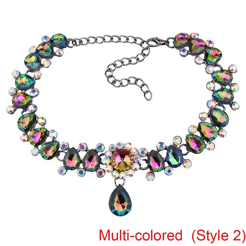 Горячая леди Колье чокер Бохо кристалл капли бусины шеи массажер ...