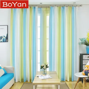 

Colorful Fashion Nice Semi Blackout Window Curtains for Living Room Window Treament Green Tulle Voile Balcony Sheer Bedroom Veil