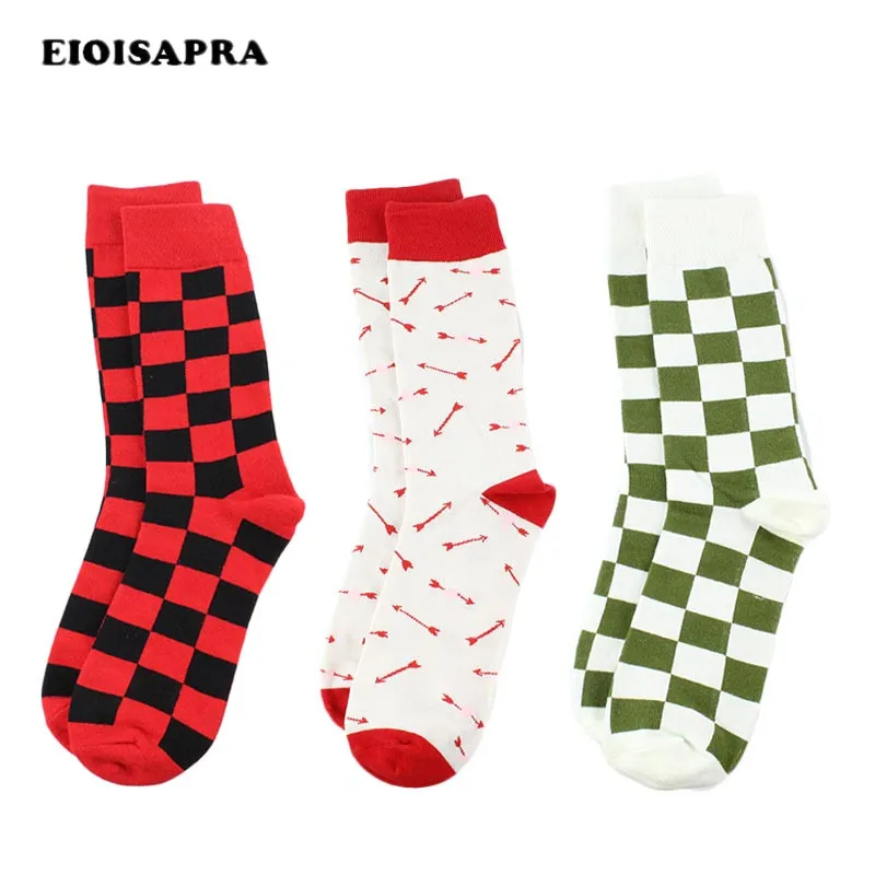 

EIOISAPRA 1 Pair Dress Warm Happy Socks Men Business Men Socks Harajuku Meias Cotton Unisex Hip Hop Pattern Calcetines Hombre