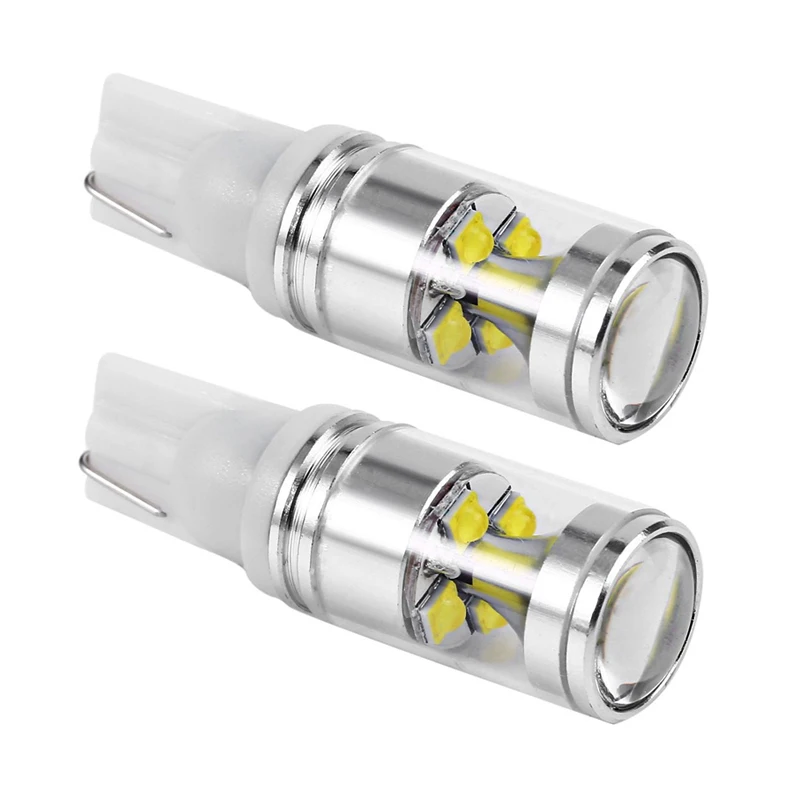 2x T10 194 168 W5W Cree чип 30 Вт белого и желтого цвета авто светодиодный обратный светильник запасной светильник с объектив проектора для Toyota hyundai