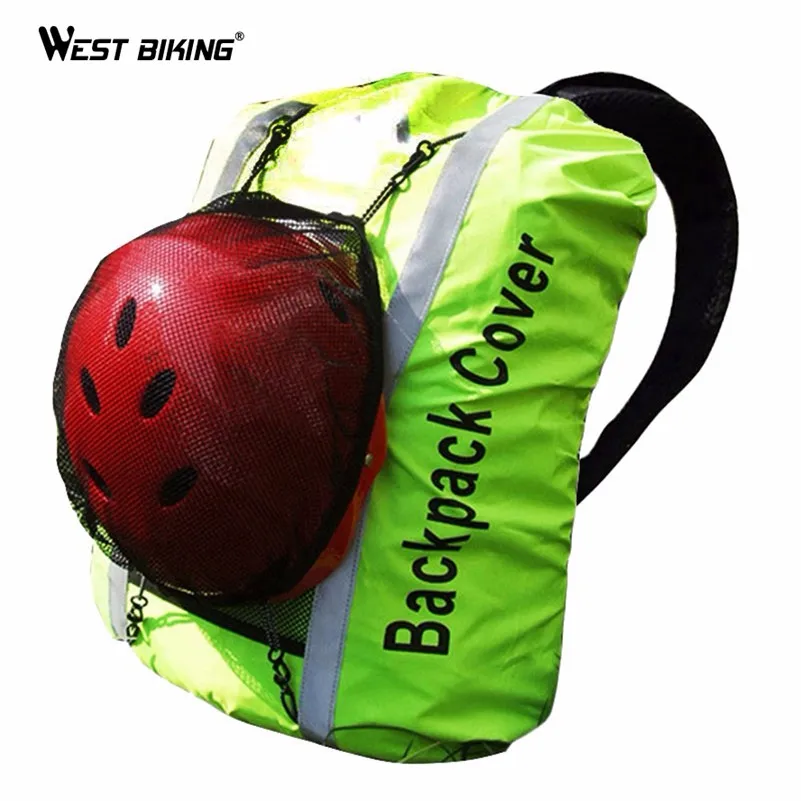 Cheap WEST BIKING Waterproof Bicycle Bag 25-40L Cycling Backpack Reflective Ciclismo Rain Cover 40* 50cm Mountain Bikes Bags Raincover 22
