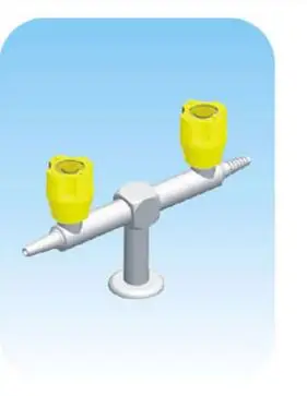 

K003 Laboratory gas tap Pure Copper Double port Standing and parallel style