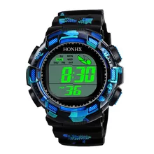 Уличные Новые поступления, повседневные Модные мужские цифровые силиконовые светодиодный аналоговые кварцевые часы с будильником и датой, детские спортивные наручные часы, мужские часы