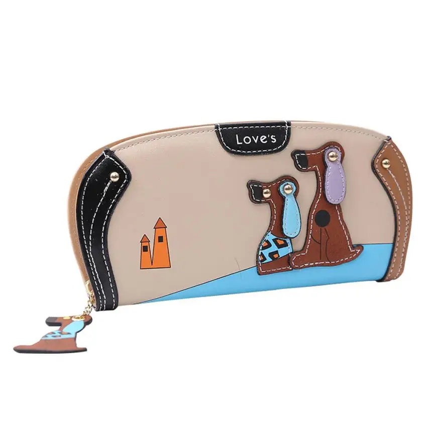 MOLAVE кошельки кошелек женский сплошной держатель для карт искусственная кожа с рисунком собаки женщины кошелек телефон сумка дизайнерский бренд ретро кошельки Jun4