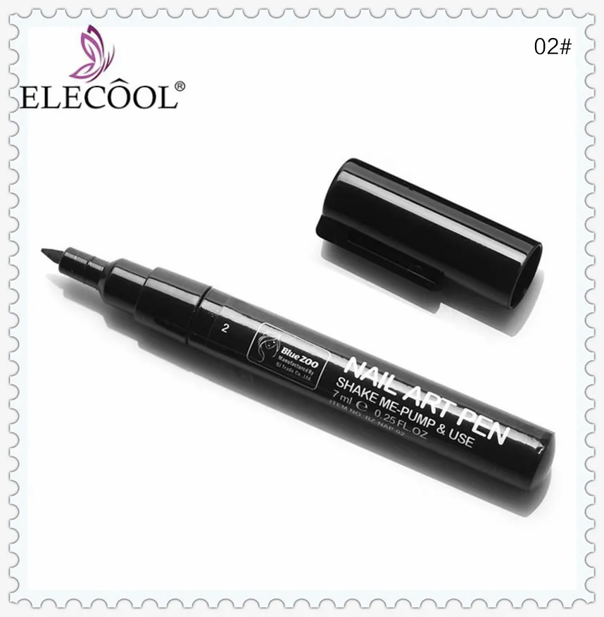 ELECOOL 1 шт. опциональный 3D жидкий глитер для украшения, ручка с точечным УФ-гелем, дизайн, окрашенные линии для дизайна ногтей, ручка для более активного использования TSLM1 - Цвет: 02