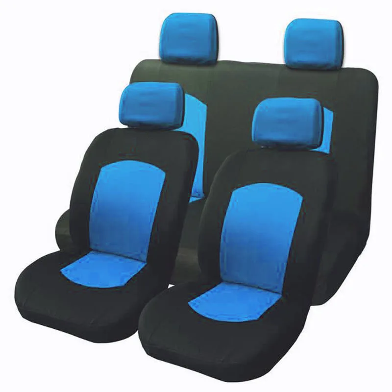 Универсальный чехол для автомобильных сидений из полиэфирной ткани, чехлы для автомобильных сидений, чехлы для автомобильных сидений, защита для автомобильных сидений, аксессуары для интерьера - Название цвета: 8pcs blue