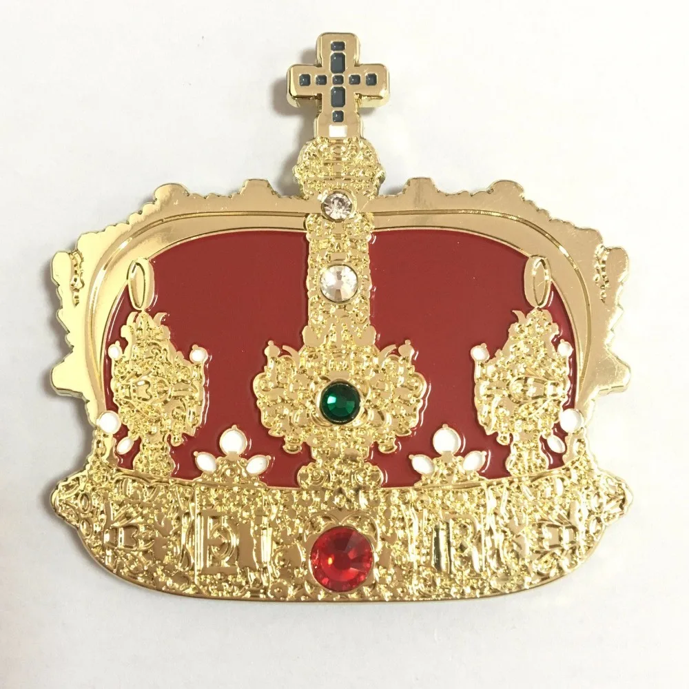 

custom Metal Souvenir Diamond Crown Badge with Magnet