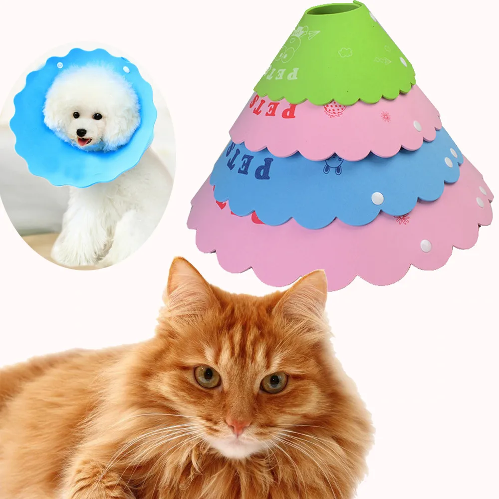 

1PC Dog Cat Protection Cover Wound Healing Cone Protective Pet Medical Collar Smart Cone Prevent Bite Pretty Funny Cute L*5