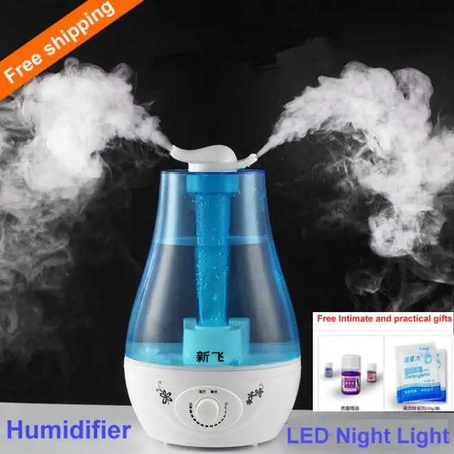 

Hot sell! ultrasonic Anion air humidifier Home/Office 360 degree Two-way aromatherapy diffuser Ultra silent humidification Gift