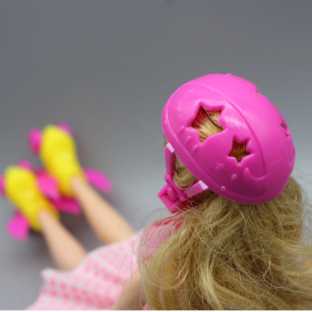 1 набор, 2,8 см, роликовые коньки, причудливая кукольная обувь+ гарнитура+ шлем для 1/6, BJD куклы, декоративная игрушка, детские игрушки для девочек, аксессуары для игры на роликах