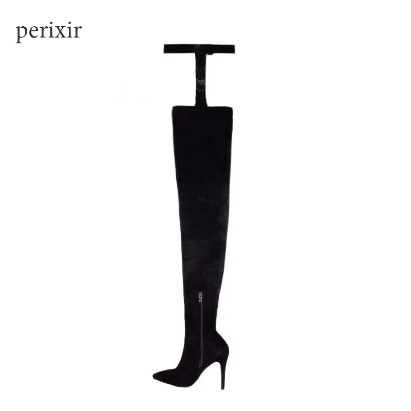 Perixir/женские Сапоги выше колена в стиле Рианны пикантные сапоги с подвязками на