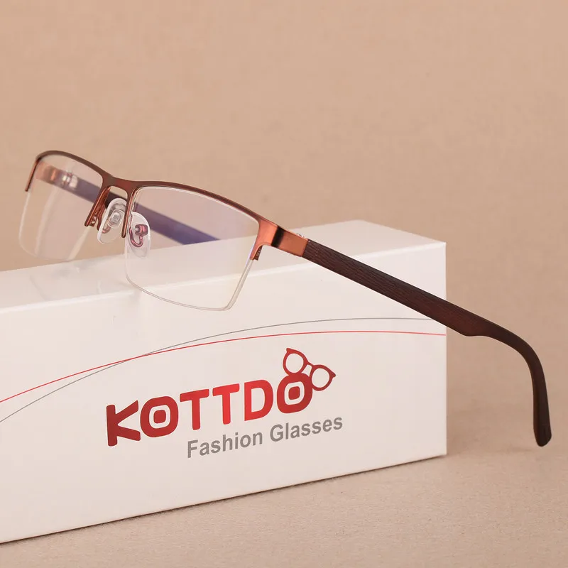

KOTTDO 2018 Fashion Retro Vintage Glasses Women Half Frame Eyeglasses Optical Glasses Frame Eyeglasses Frames Men