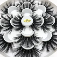 Buzzme 6D01 25mm lashes 6D faux mink eyelashes dramatic 7 pairs per pack strip false eyelash silk lashes