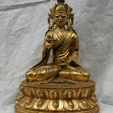 Bi003423 Китайский Тибет Тибетский Буддизм Храм Золотые Бронзовые Статуи Ваджрапани Будда Статуя