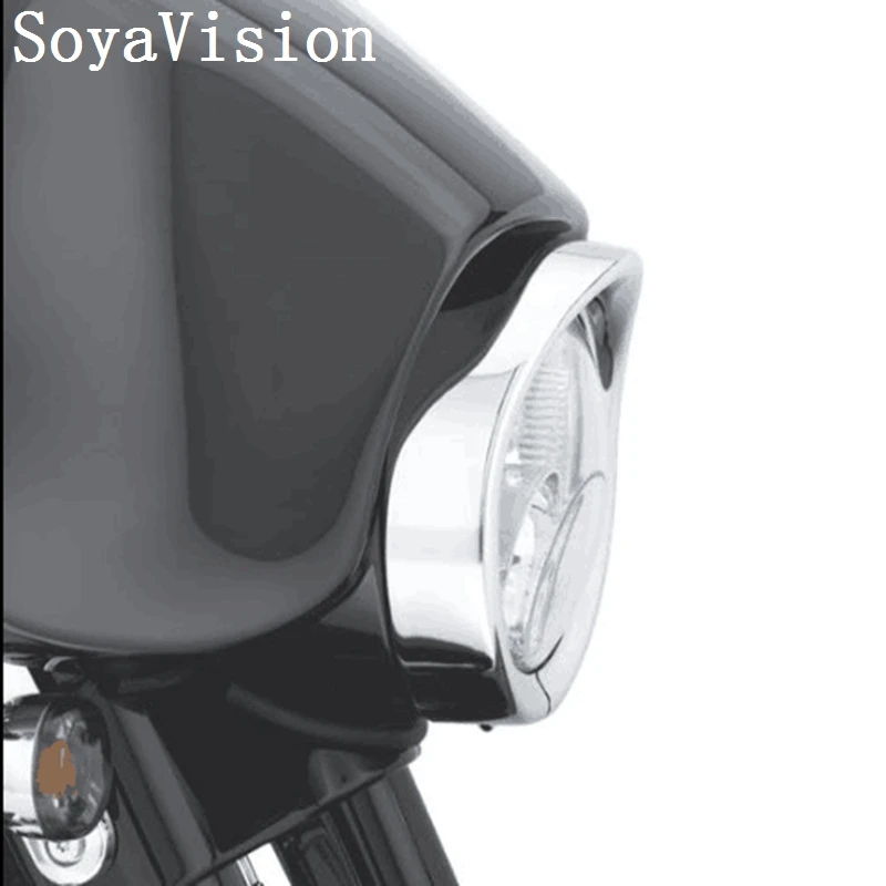HDBUBALUS Anello Decorativo per Faro Stile Visiera Da 5,75 per Harley Faro A Led Da 5 3//4 per Quaranta Otto Xl1200X Wide Glide per Quarantotto Cromato