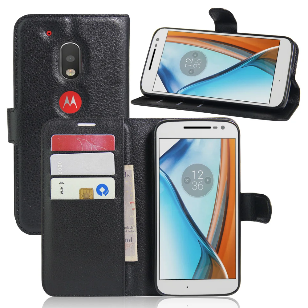 Чехол книжка из искусственной кожи для Motorola MOTO G4 Play флип кошелек чехлы телефонов