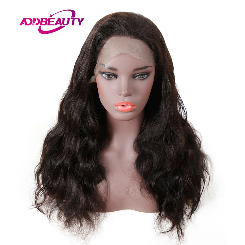 

Addbeauty 360 Swiss Lace Front Wig 180% Remy Brazilian Body Wave Human Baby Hair Pre Plucked Natural Hairline For Black Women