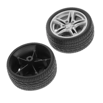 

4pcs 48mm Simulation Rubber Wheel Tire Wheel Toy Model DIY RC Spare Parts 95AE