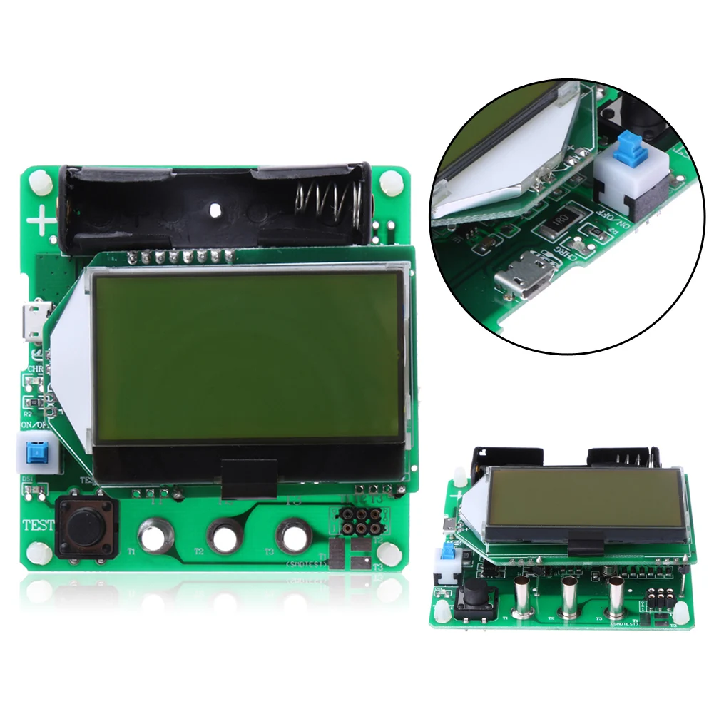 

12864 LCD M328 Digital Transistor Tester ESR02 Meter Backlight Diode Triode Capacitance ESR Meter MOS/PNP/NPN L/C/R