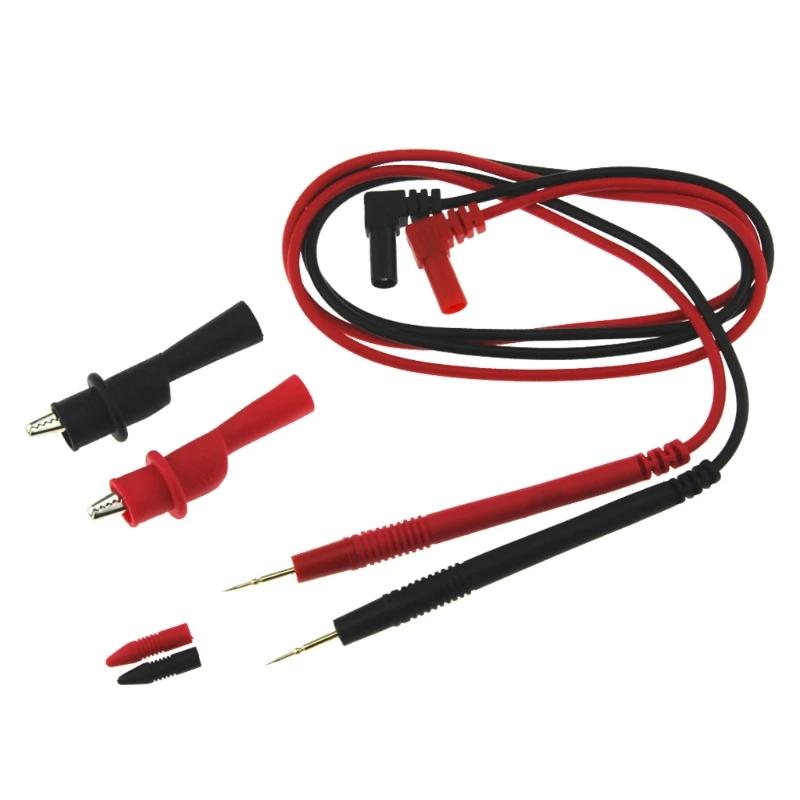 

1 Pair Probe Gold-plated Test Leads for Multimeter Needle Tip + Alligator Pliers