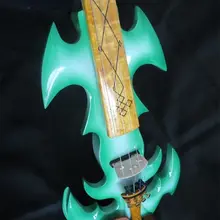 Новая модель сумасшедшая-1 песня зеленый цвет 4/4 электрическая скрипка, твердая древесина#11150