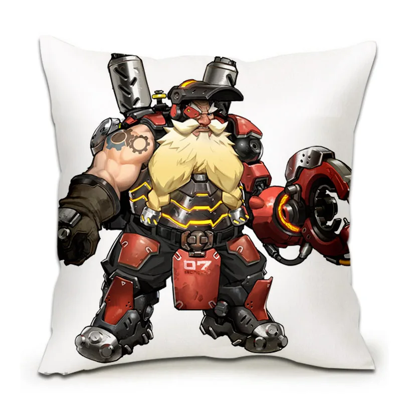 Amellor 45*45 см аниме игра Overwatches Подушка OW Mercy Symmetra Lucio JunkRat Mei Solf автомобильные