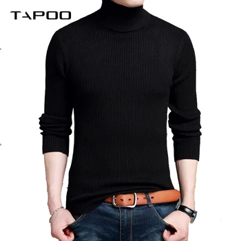 

2018 New Brand Men's Winter Sweaters Turtleneck Cashmere Thick Solid Color Sweater Men Slim Casual pullover Homme Plus Size 4XL