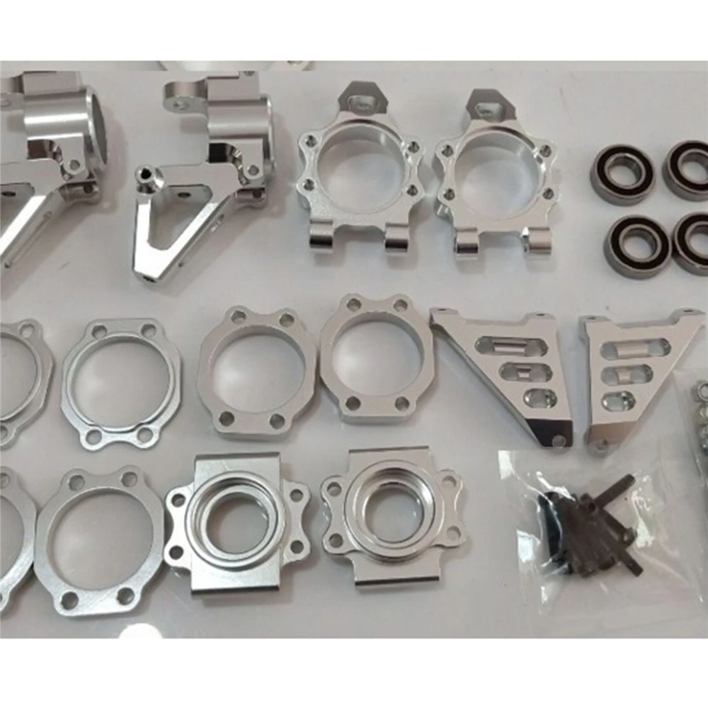 Metal Front and Rear Wheel Hub Carrier Set for 5b 5t 5sc RC Car and