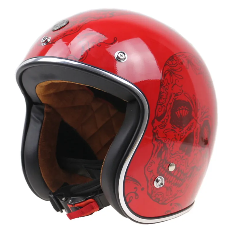 2017 New Arrival Red Skull font b motorcycle b font font b helmet b font 3