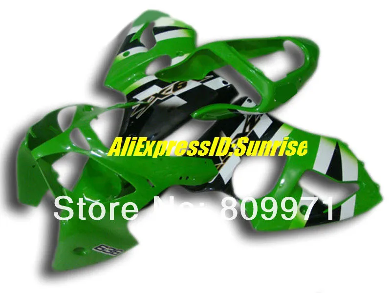 

Injection mold Fairing kit for KAWASAKI Ninja ZX6R 636 2000 2001 2002 ZX 6R ZX6R 00 01 02 ABS Green Fairings set+Gifts