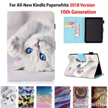 Чехол для Amazon, новинка, Kindle Paperwhite,, выпущенный чехол, чехол для Kindle Paperwhite, 4, 10 поколение, кошачий принт, оболочка