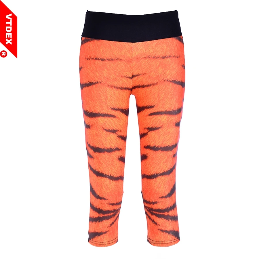 VTDEX Tiger Yoga Pants Capri 2017 Women Stretch Fitness Leggings