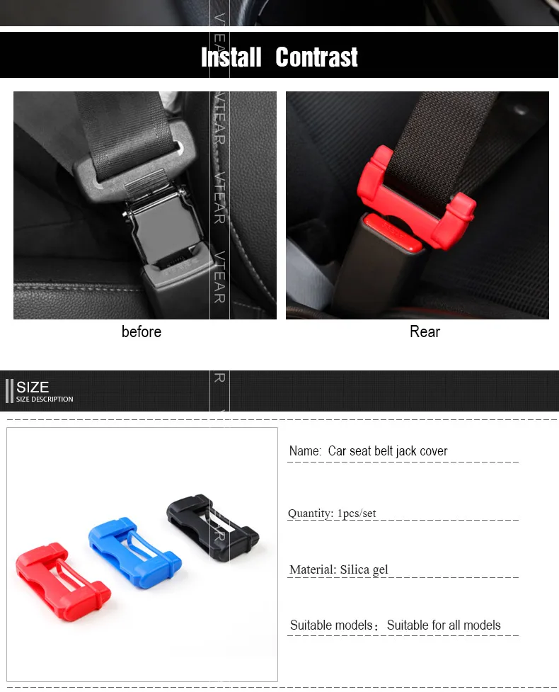 Vtear For Mazda Cx 3 Cx3 Car Seat Belt Buckle Clip Silica Gel Protection Cover Interior Parts Car Styling Accessories 2016 2019
